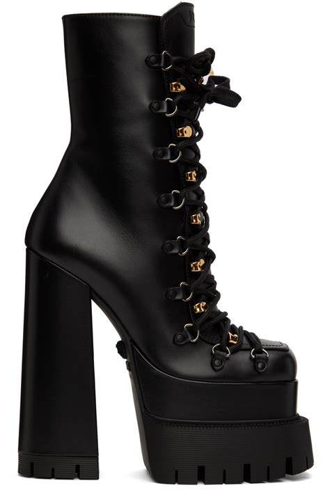 versace black platform|versace platform boots.